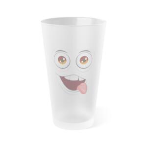 Funny Frosted Pint Glass with Goofy Face – 16oz - Image 3