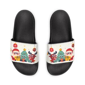 Funny Christmas Character Vector | Men's Removable-Strap Sandals - Image 5