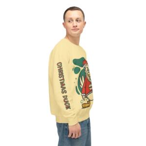 Christmas Duck Unisex Lightweight Crewneck Sweatshirt - Festive Holiday Apparel - Image 7