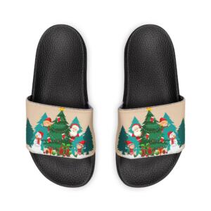 Cozy Women's Removable-Strap Sandals with Holiday Trees - Image 5