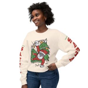 Funny Santa Crewneck Sweatshirt - Holiday Cheer - Image 1