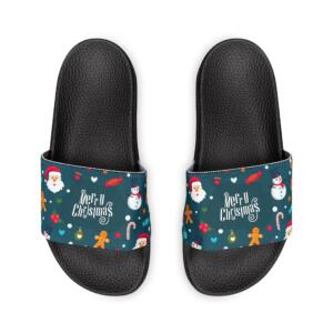 Merry Christmas Pattern | Men's Removable-Strap Sandals - Image 5