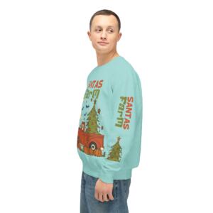Santa's Farm Unisex Lightweight Crewneck Sweatshirt - Festive Holiday Apparel - Image 4
