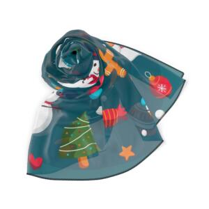 Merry Christmas Poly Scarf - Festive Holiday Accessory - Image 2