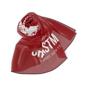 Festive Christmas Polycotton Scarf | Merry Christmas & Happy New Year Design - Image 8