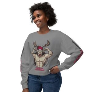 Funny Christmas Sweatshirt - George Foreman Reindeer Design - Image 9