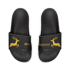 Reindeer Christmas Golden | Men's Removable-Strap Sandals - Image 5