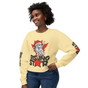 Rising Star on Christmas - Unisex Lightweight Crewneck Sweatshirt - Image 1