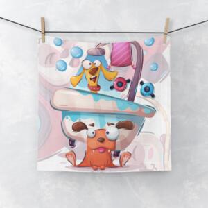 Playful Pet-Themed Face Towel for Animal Lovers | Fun Bath Decor - Image 2