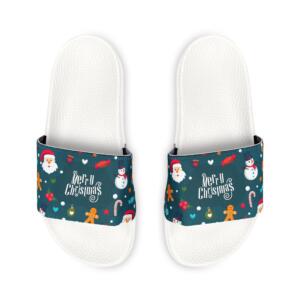 Merry Christmas Pattern | Men's Removable-Strap Sandals - Image 10