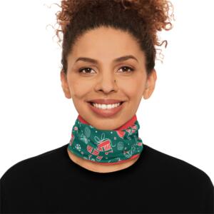 Festive Christmas Neck Gaiter with Drawstring – Holiday Accessories - Image 3