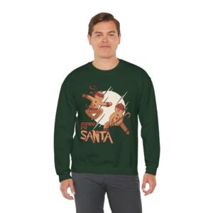 Kung Fu Santa Unisex Crewneck Sweatshirt - Holiday Humor Design - Image 10