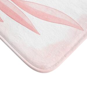 Floral Pink Bath Mat - Elegant Bathroom Decor with Lily Design - Image 3