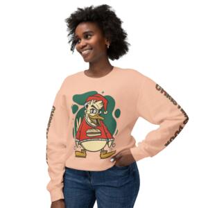 Christmas Duck Unisex Lightweight Crewneck Sweatshirt - Festive Holiday Apparel - Image 1