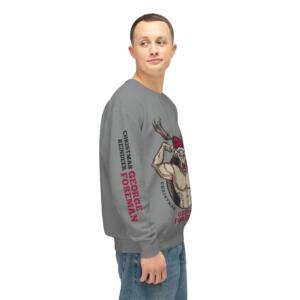 Funny Christmas Sweatshirt - George Foreman Reindeer Design - Image 11