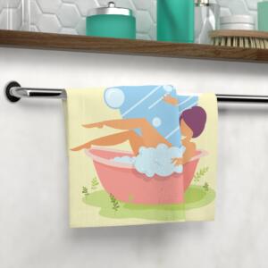 Relaxing Bath Time Face Towel - Soft Absorbent Towel for Self-Care Moments