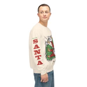 Funny Santa Crewneck Sweatshirt - Holiday Cheer - Image 3