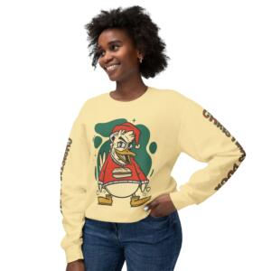 Christmas Duck Unisex Lightweight Crewneck Sweatshirt - Festive Holiday Apparel - Image 5
