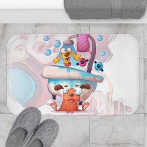 Cute Cartoon Dog Bath Mat - Fun Pet Design for Kids' Bathrooms - Image 1