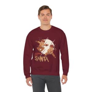 Kung Fu Santa Unisex Crewneck Sweatshirt - Holiday Humor Design - Image 14