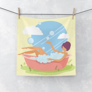 Relaxing Bath Time Face Towel - Soft Absorbent Towel for Self-Care Moments - Image 2