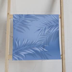 Tropical Palm Hand Towel - Soft Blue Botanical Design for Home and Beach Decor - Image 2
