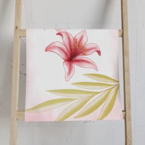 Floral Hand Towel – Elegant Lily Design for Home Decor and Gifts - Image 2