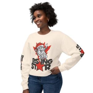 Rising Star on Christmas - Unisex Lightweight Crewneck Sweatshirt - Image 5