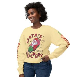 Santa's Special Delivery Unisex Lightweight Crewneck Sweatshirt - Image 1