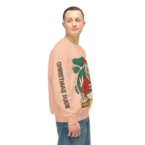 Christmas Duck Unisex Lightweight Crewneck Sweatshirt - Festive Holiday Apparel - Image 3
