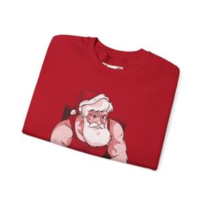 Santa Fitness Sweatshirt – Giving Stamina Unisex Crewneck - Image 20