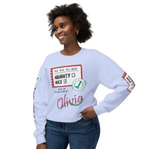 Naughty Nice Crewneck Sweatshirt - Keep Up the Good Work! - Image 1