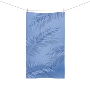 Tropical Palm Hand Towel - Soft Blue Botanical Design for Home and Beach Decor - Image 3