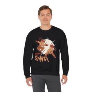 Kung Fu Santa Unisex Crewneck Sweatshirt - Holiday Humor Design - Image 2