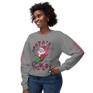 Santa's Special Delivery Unisex Lightweight Crewneck Sweatshirt - Image 5