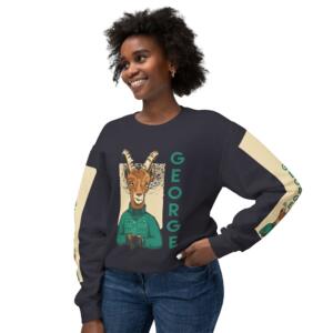 George Goat Unisex Crewneck Sweatshirt - Cozy & Fun for All Occasions - Image 1