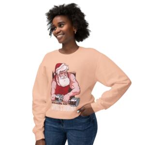 Santa Gym Sweatshirt - Building Gift Giving Stamina - Image 5