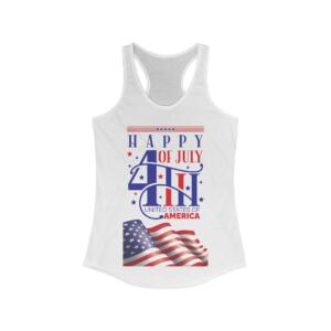 Happy 4th of July - Women's Ideal Racerback Tank - Image 3