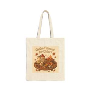 Gather Round for Cider - Cotton Canvas Tote Bag