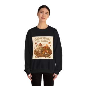 Gather 'Round for Cider - Unisex Heavy Blend™ Crewneck Sweatshirt - Image 3