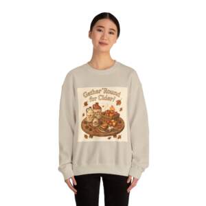 Gather 'Round for Cider - Unisex Heavy Blend™ Crewneck Sweatshirt - Image 5