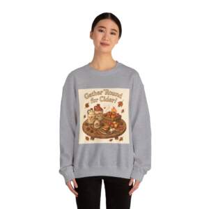Gather 'Round for Cider - Unisex Heavy Blend™ Crewneck Sweatshirt - Image 7