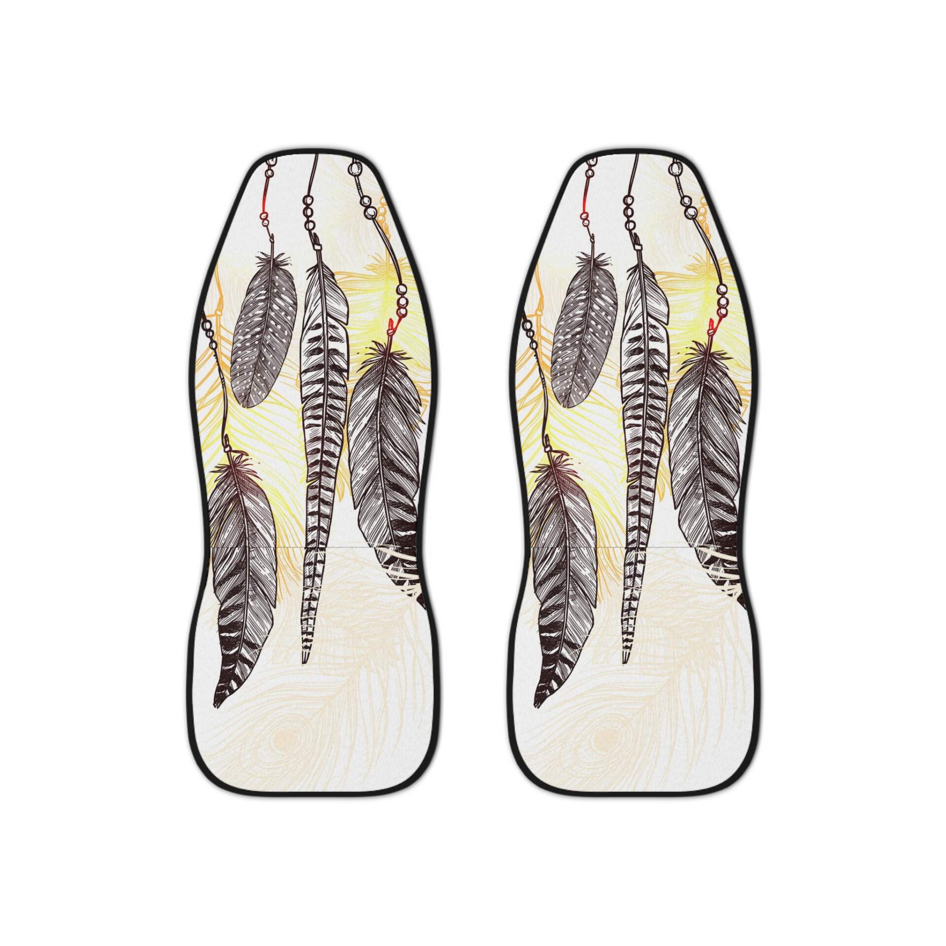 Bohemian Feather Car Seat Covers – Stylish Protection for Your Vehicle - GIFTZ For Your Loved Ones