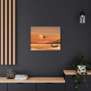 Stretched Canvas Wall Art Sunset Serenity - GIFTZ For Your Loved Ones