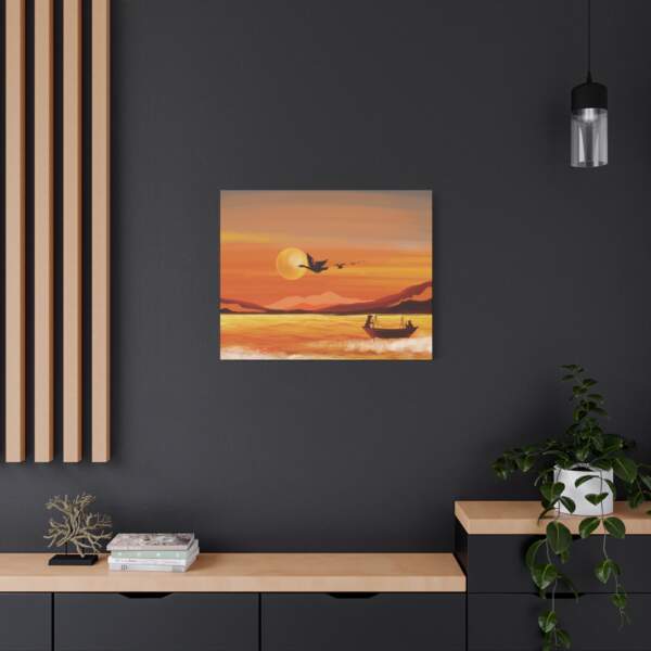 Stretched Canvas Wall Art Sunset Serenity - GIFTZ For Your Loved Ones