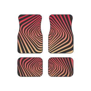 Retro Vibe Illusion Pattern Car Mats - Set of 4 - GIFTZ For Your Loved Ones