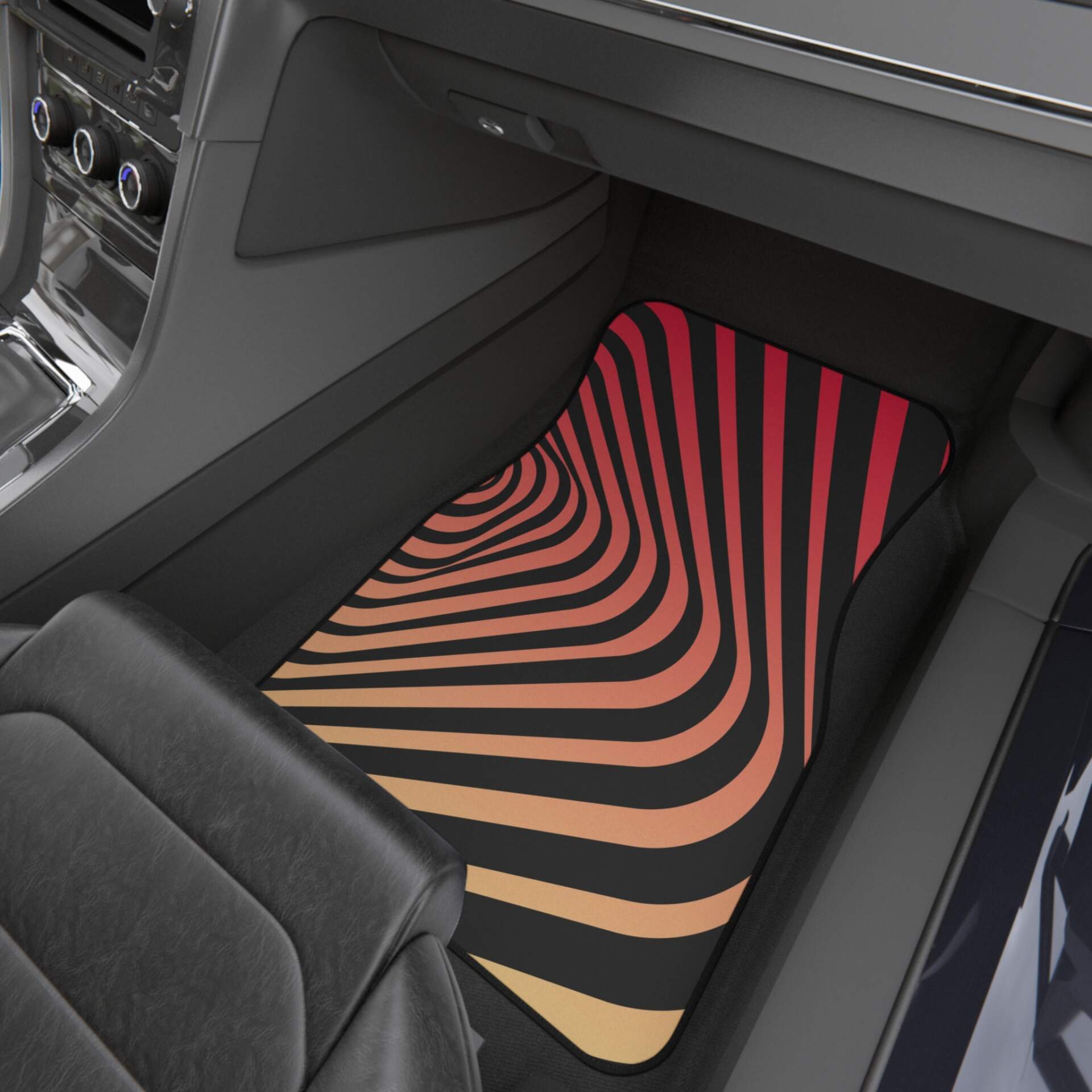 Retro Vibe Illusion Pattern Car Mats - Set of 4 - GIFTZ For Your Loved Ones