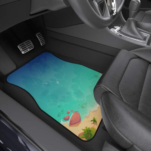 Car Mats - Tropical Beach (Set of 4) - Summer Vibes for Your Vehicle - GIFTZ For Your Loved Ones