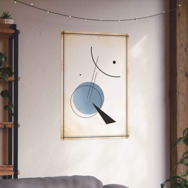 Vertical Matte Posters - Modern Abstract Sun Light Line Work Design -Giftz For Your Loved Ones