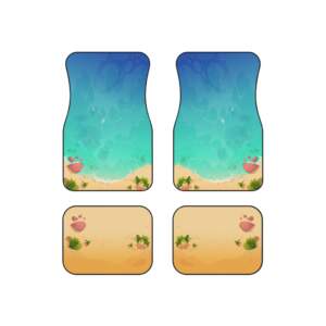 Car Mats - Tropical Beach (Set of 4) - Summer Vibes for Your Vehicle - GIFTZ For Your Loved Ones